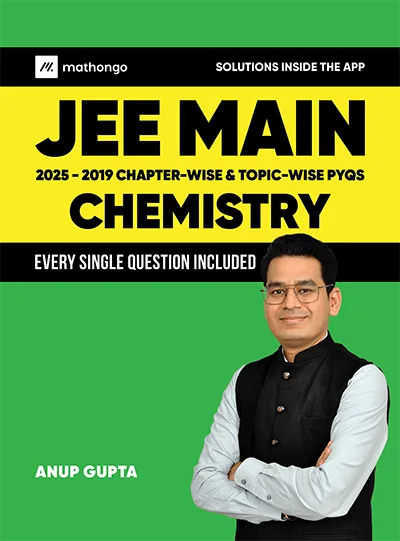 Cover of MathonGo&rsquo;s free JEE Main Chemistry previous year questions book, 2019&ndash;2025