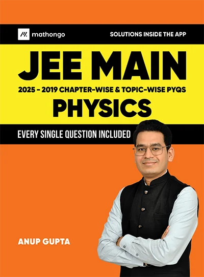 Cover of MathonGo&rsquo;s free JEE Main Physics previous year questions book, 2019&ndash;2025